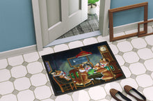Load image into Gallery viewer, Corgi Playing Poker Doormat - 24x36 Decorative Floor Mat – Indoor/Outdoor Rug