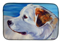 Load image into Gallery viewer, Great Pyrenees at the Beach Dish Drying Mat – Absorbent, Artistic Kitchen Essentials 7417DDM