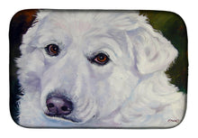 Load image into Gallery viewer, Great Pyrenees Contemplation Dish Drying Mat – Absorbent, Artistic Kitchen Essentials 7418DDM