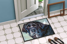 Load image into Gallery viewer, Black Labrador Face Doormat - 24x36 Decorative Floor Mat – Indoor/Outdoor Rug