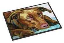 Load image into Gallery viewer, Chocolate Labrador Waiting Doormat - 24x36 Decorative Floor Mat – Indoor/Outdoor Rug