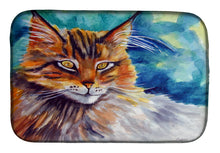 Load image into Gallery viewer, Maine Coon Cat Watching you Dish Drying Mat – Absorbent, Artistic Kitchen Essentials 7421DDM
