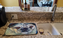 Load image into Gallery viewer, Pug in Thought Dish Drying Mat – Absorbent, Artistic Kitchen Essentials 7422DDM