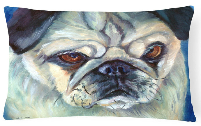 Pug in Thought Fabric Decorative Pillow 7422PW1216