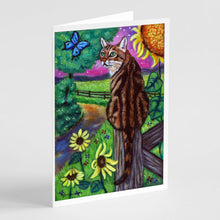 Load image into Gallery viewer, Bengal Cat Greeting Cards -  Blank Note Cards – 8-Pack of Artist-Designed Cards with Envelopes