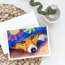 Load image into Gallery viewer, Peek-A-Boo Corgi Greeting Cards -  Blank Note Cards – 8-Pack of Artist-Designed Cards with Envelopes