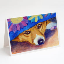 Load image into Gallery viewer, Peek-A-Boo Corgi Greeting Cards -  Blank Note Cards – 8-Pack of Artist-Designed Cards with Envelopes
