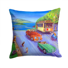 Load image into Gallery viewer, Corgi Hyde Park Throw Pillow - 14x14 Decorative Pillow – Art for Your Home &amp; Patio 7436PW1414