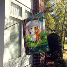 Load image into Gallery viewer, Corgi With Sheep Love Grows Flag Canvas House Size 7439CHF