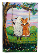 Load image into Gallery viewer, Corgi With Sheep Love Grows Flag Canvas House Size 7439CHF