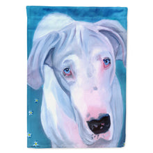 Load image into Gallery viewer, White Great Dane Flag Canvas House Size 7440CHF