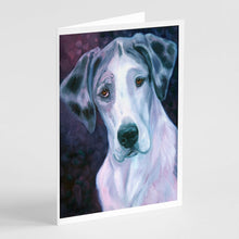 Load image into Gallery viewer, Curious Great Dane Greeting Cards -  Blank Note Cards – 8-Pack of Artist-Designed Cards with Envelopes