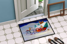 Load image into Gallery viewer, Corgi Highhacked Santa Claus Sleigh Doormat - 24x36 Decorative Floor Mat – Indoor/Outdoor Rug