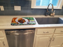 Load image into Gallery viewer, Saint Bernard Naptime Dish Drying Mat – Absorbent, Artistic Kitchen Essentials 7445DDM