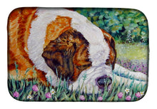 Load image into Gallery viewer, Saint Bernard Naptime Dish Drying Mat – Absorbent, Artistic Kitchen Essentials 7445DDM