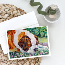 Load image into Gallery viewer, Saint Bernard Naptime Greeting Cards -  Blank Note Cards – 8-Pack of Artist-Designed Cards with Envelopes
