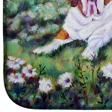 Load image into Gallery viewer, Saint Bernard in Flowers Dish Drying Mat – Absorbent, Artistic Kitchen Essentials 7446DDM