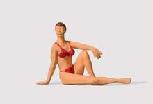 Load image into Gallery viewer, Preiser 28072 HO Scale Individual Figures Seated Female Swimmer