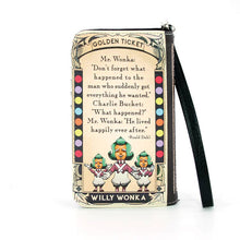 Load image into Gallery viewer, Charlie and the Chocolate Factory Book Wallet Wristlet