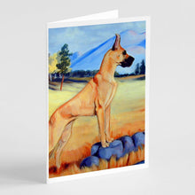Load image into Gallery viewer, Great Dane  Greeting Cards -  Blank Note Cards – 8-Pack of Artist-Designed Cards with Envelopes