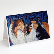 Load image into Gallery viewer, Sheltie Greeting Cards -  Blank Note Cards – 8-Pack of Artist-Designed Cards with Envelopes