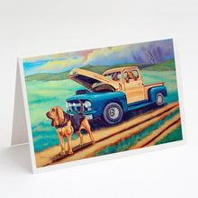 Load image into Gallery viewer, Bloodhound Greeting Cards -  Blank Note Cards – 8-Pack of Artist-Designed Cards with Envelopes