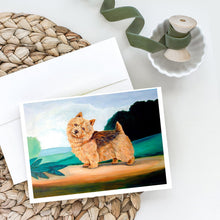 Load image into Gallery viewer, Norwich Terrier Greeting Cards -  Blank Note Cards – 8-Pack of Artist-Designed Cards with Envelopes