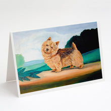 Load image into Gallery viewer, Norwich Terrier Greeting Cards -  Blank Note Cards – 8-Pack of Artist-Designed Cards with Envelopes