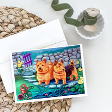 Load image into Gallery viewer, Norwich Terrier Greeting Cards -  Blank Note Cards – 8-Pack of Artist-Designed Cards with Envelopes