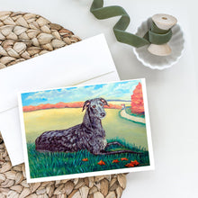 Load image into Gallery viewer, Scottish Deerhound Greeting Cards -  Blank Note Cards – 8-Pack of Artist-Designed Cards with Envelopes
