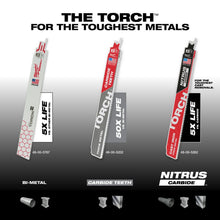 Load image into Gallery viewer, Milwaukee 48-00-5202 9" 8TPI The TORCH™ Carbide Teeth SAWZALL® Blade 1PK