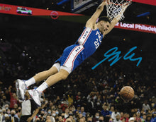 Load image into Gallery viewer, Georges Niang in Action Philadelphia 76ers Autographed Basketball Photo