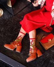 Load image into Gallery viewer, Flaming Cheetah Sheer Crew Sock