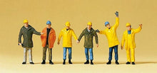 Load image into Gallery viewer, Preiser 10423 HO Scale People Working -- Modern Workmen w/Outdoor Gear pkg(6)
