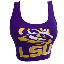 Load image into Gallery viewer, LSU Purple Crop Tank Top