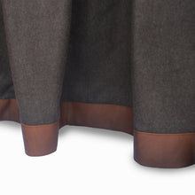 Load image into Gallery viewer, Brown Wool Curtains With Leather Ties and Trim Curtain