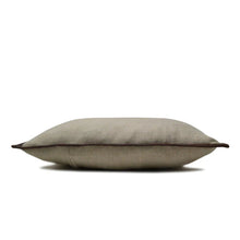 Load image into Gallery viewer, Chevron Wool Throw Pillow With Leather Trim
