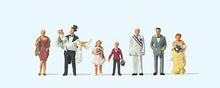 Load image into Gallery viewer, Preiser 10790 HO Scale Wedding Couple with Guests -- pkg(8)