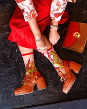 Load image into Gallery viewer, Flaming Cheetah Sheer Crew Sock