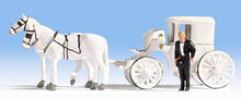 Load image into Gallery viewer, Noch 16706 HO Scale Wedding Carriage w/2-Horse Team &amp; Standing Coachman