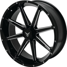 Load image into Gallery viewer, QuadBoss, QuadBoss Slicer 20x7 PowerSports Wheels with Limited Edition Bull Logo Center Caps
