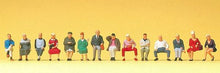 Load image into Gallery viewer, Preiser 10524 HO Scale Pedestrians -- Seated Travellers
