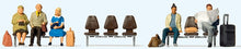 Load image into Gallery viewer, Preiser 10660 HO Scale Waiting Travelers #1 -- 5 Figures, 3 Seat Rows