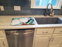 Load image into Gallery viewer, Flower - Magnolia Dish Drying Mat – Absorbent, Artistic Kitchen Essentials 8001DDM