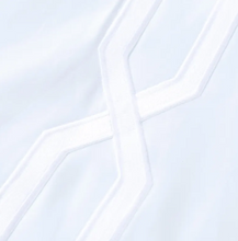 Load image into Gallery viewer, Light Blue Embroidered Geometric Duvet Cover – 400TC Cotton Blend