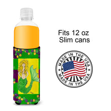 Load image into Gallery viewer, Mardi Gras Mermaid Slim Can Hugger – Fun &amp; Functional Drink Coolers 8036MUK