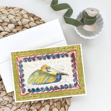 Load image into Gallery viewer, Pelican Sitting Greeting Cards -  Blank Note Cards – 8-Pack of Artist-Designed Cards with Envelopes