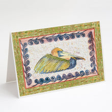 Load image into Gallery viewer, Pelican Sitting Greeting Cards -  Blank Note Cards – 8-Pack of Artist-Designed Cards with Envelopes