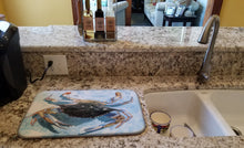 Load image into Gallery viewer, Crab Dish Drying Mat – Absorbent, Artistic Kitchen Essentials 8055DDM