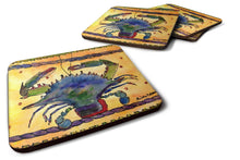 Load image into Gallery viewer, Crab Coasters - Set of 4 Lightweight Foam, Absorbent Drink Coasters
